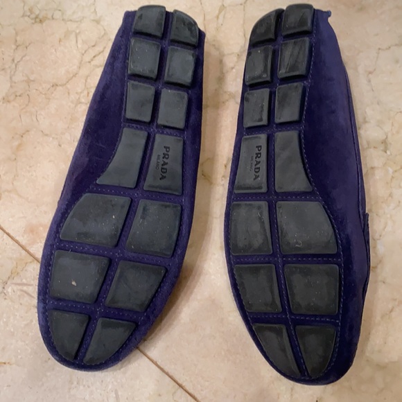 Prada navy suede driving shoes loafer - Picture 3 of 5
